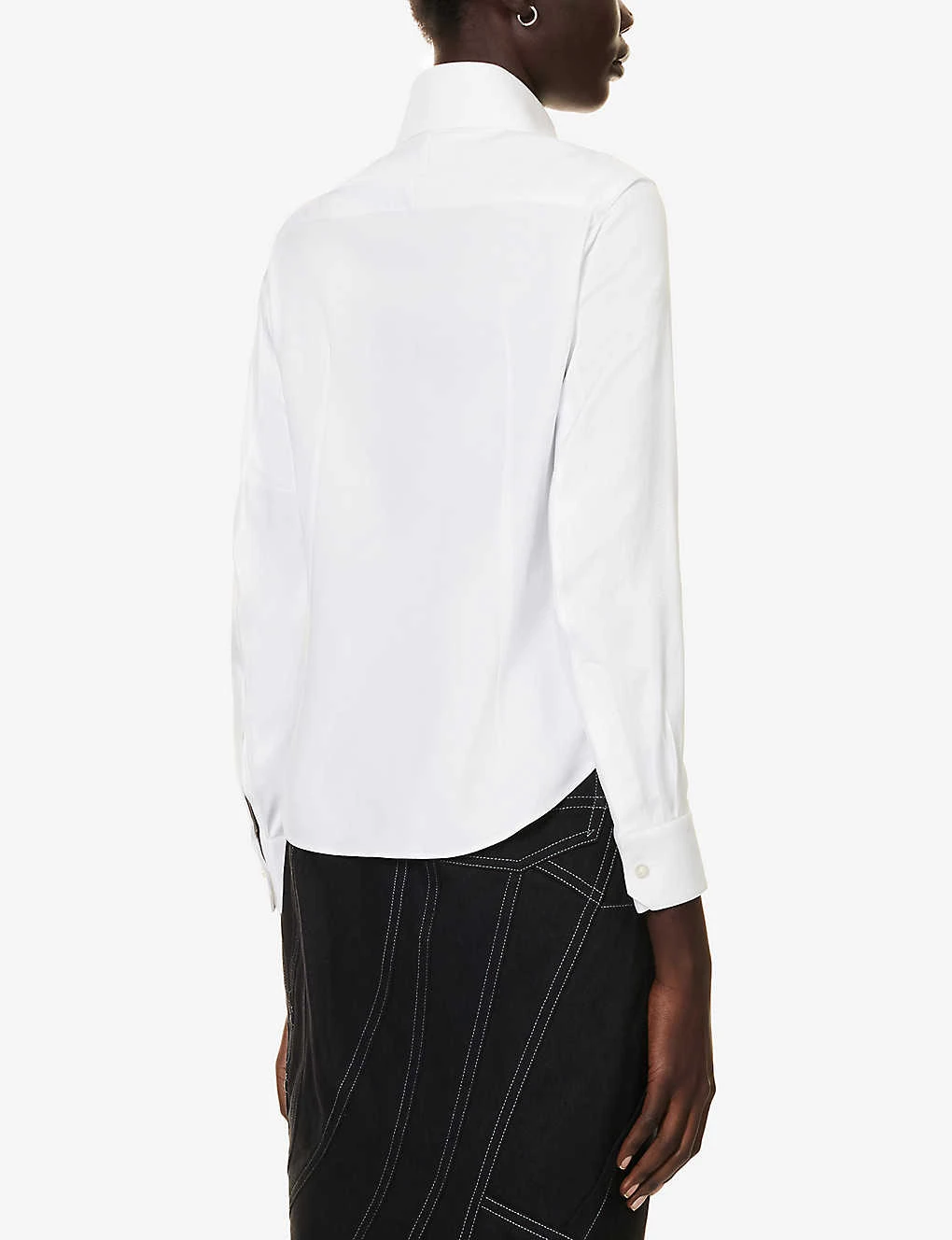 Asymmetric Patch-pocket Cotton Shirt 4 Asymmetric Patch-pocket Cotton Shirt - Image 4