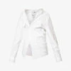 Asymmetric Long-sleeved Cotton-poplin Shirt