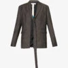 Andarak Pinstriped Deconstructed Wool And Silk-blend Blazer