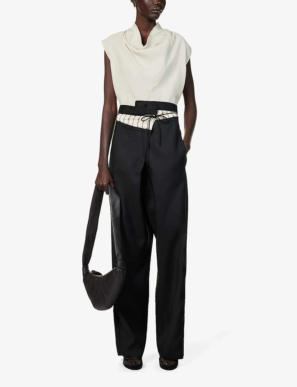 Gachnik Wide-leg Silk And Wool-blend Trousers 2 Gachnik Wide-leg Silk And Wool-blend Trousers - Image 2