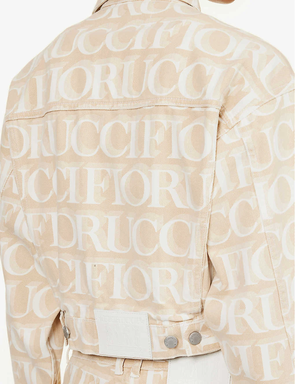 FIORUCCI Monogram-pattern Cropped Organic-denim Jacket 6 FIORUCCI Monogram-pattern Cropped Organic-denim Jacket - Image 6