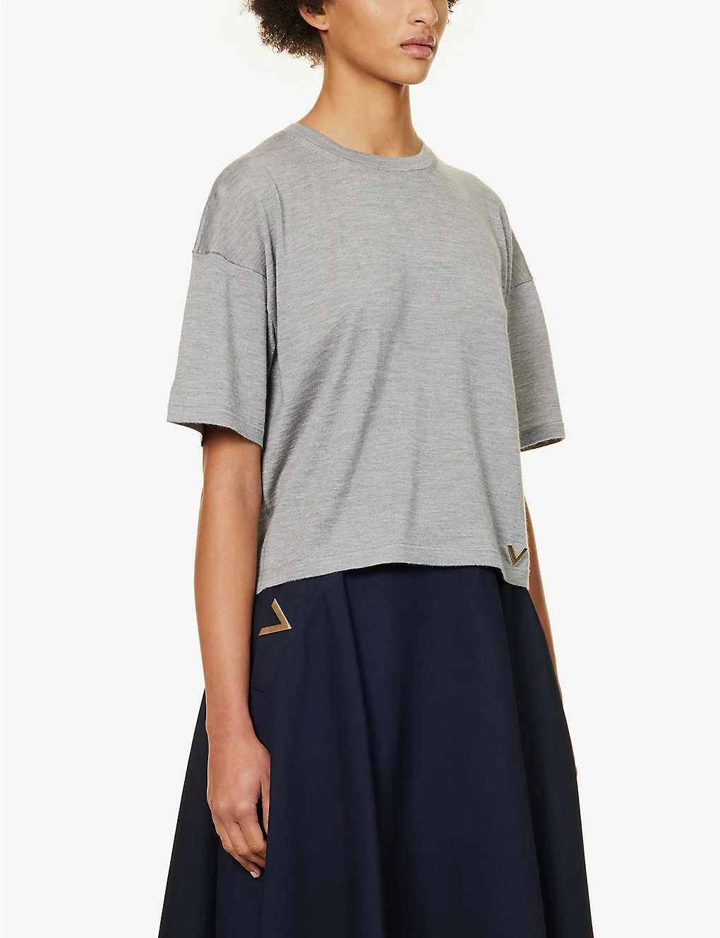 Valentino Maglia Short-sleeved Cashmere And Silk-blend Jumper 3 Valentino Maglia Short-sleeved Cashmere And Silk-blend Jumper - Image 3