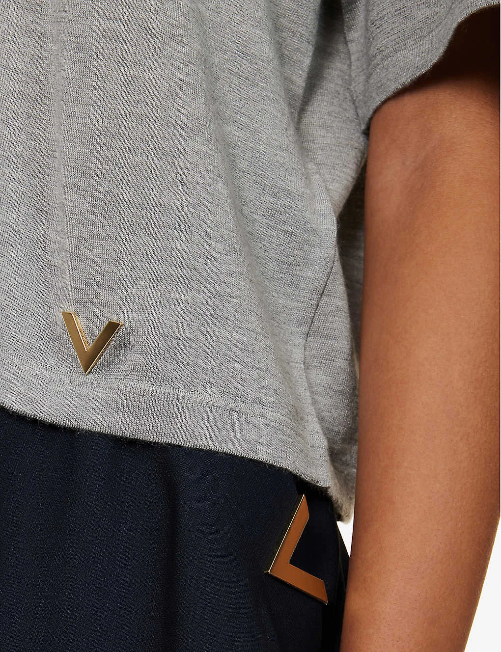 Valentino Maglia Short-sleeved Cashmere And Silk-blend Jumper 5 Valentino Maglia Short-sleeved Cashmere And Silk-blend Jumper - Image 5