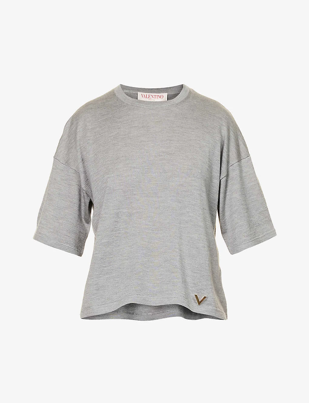 Valentino Maglia Short-sleeved Cashmere And Silk-blend Jumper 1 Valentino Maglia Short-sleeved Cashmere And Silk-blend Jumper