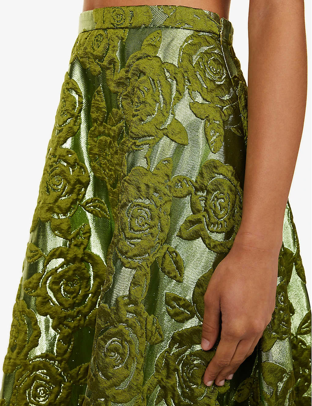 Valentino Floral-pattern Flared-hem Woven Midi Skirt 5 Valentino Floral-pattern Flared-hem Woven Midi Skirt - Image 5