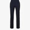 Valentino Pantalone Straight-leg Mid-rise Wool And Silk-blend Trousers