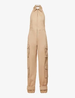 Valentino Tuta Flap-pocket Stretch-cotton Cargo Jumpsuit