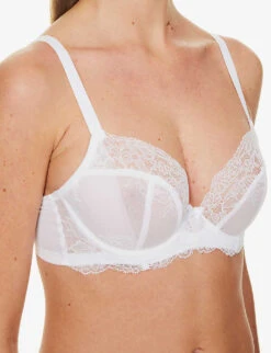 Panache Ana Lace Plunge Bra 7 Panache Ana Lace Plunge Bra -Ted Bakee Fashion Shop R04169933 WHITE ALT03