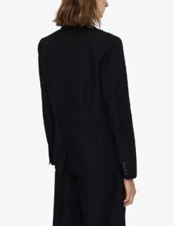 Joseph Belmore Single-breasted Regular-fit Silk-cotton Blend Jacket 8 Joseph Belmore Single-breasted Regular-fit Silk-cotton Blend Jacket -Ted Bakee Fashion Shop R04169959 BLACK ALT03