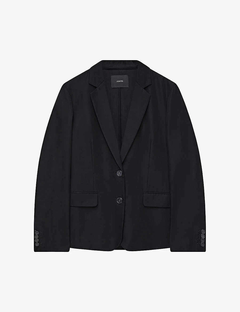 Joseph Belmore Single-breasted Regular-fit Silk-cotton Blend Jacket 1 Joseph Belmore Single-breasted Regular-fit Silk-cotton Blend Jacket