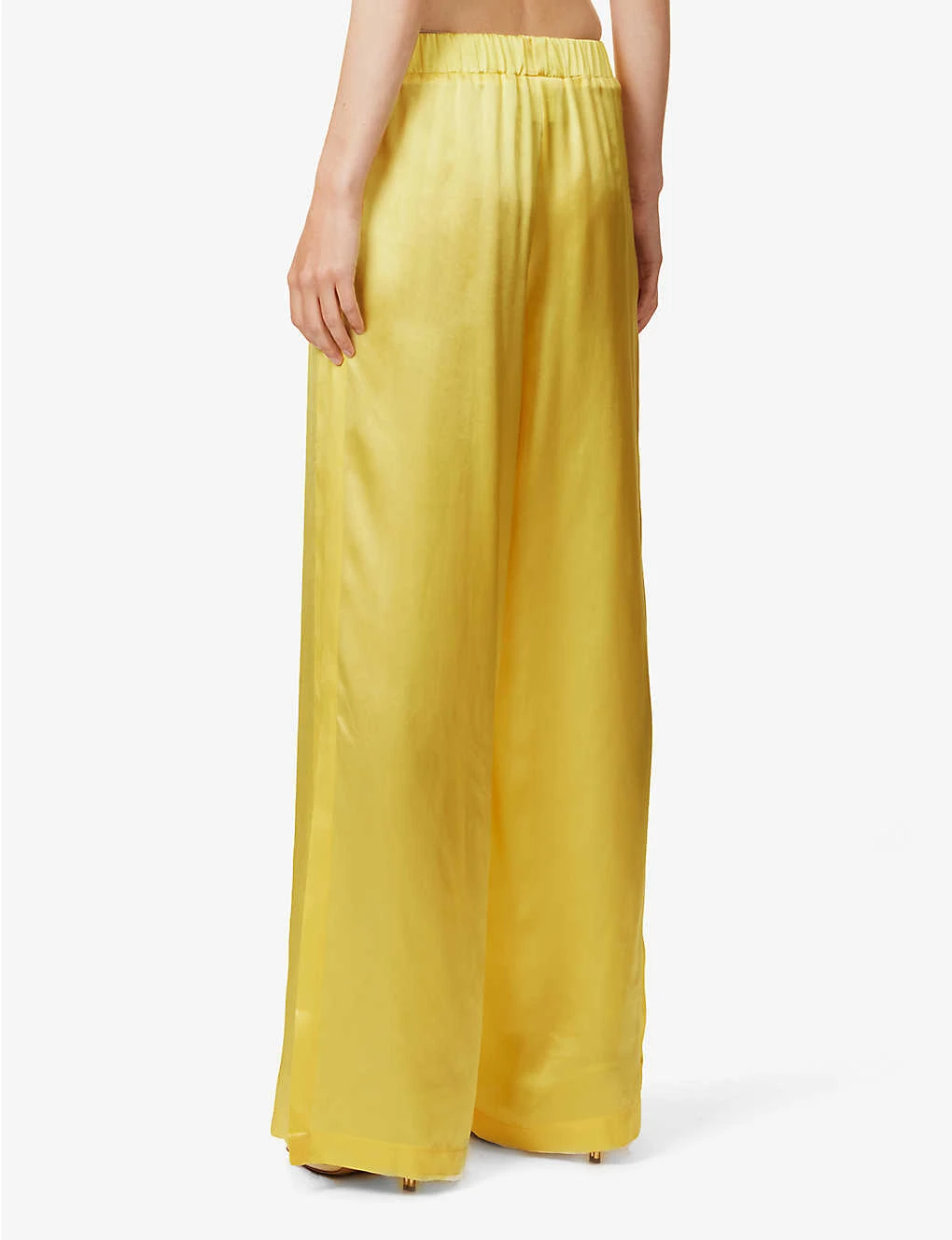 Split-side Relaxed-fit Silk Trousers 4 Split-side Relaxed-fit Silk Trousers - Image 4