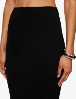 Palencia Regular-fit Stretch-woven Maxi Skirt -Ted Bakee Fashion Shop R04171078 BLACK ALT04