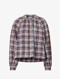 Isabel Marant Etoile Blandine Check-pattern Cotton And Linen-blend Shirt