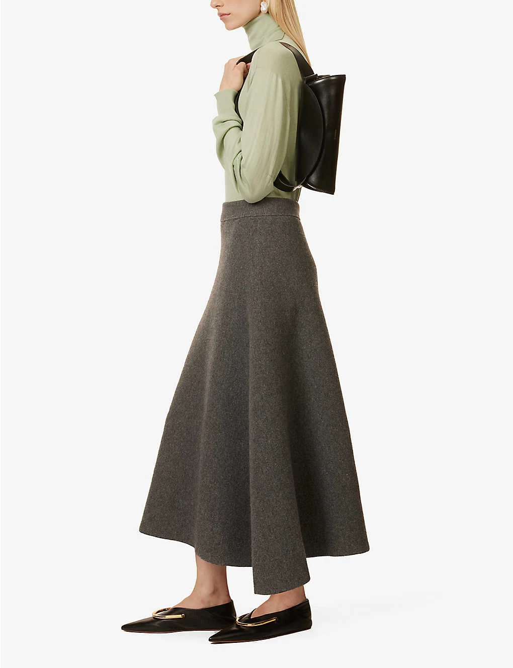 Jil Sander Asymmetric Mid-rise Wool-blend Midi Skirt 2 Jil Sander Asymmetric Mid-rise Wool-blend Midi Skirt - Image 2