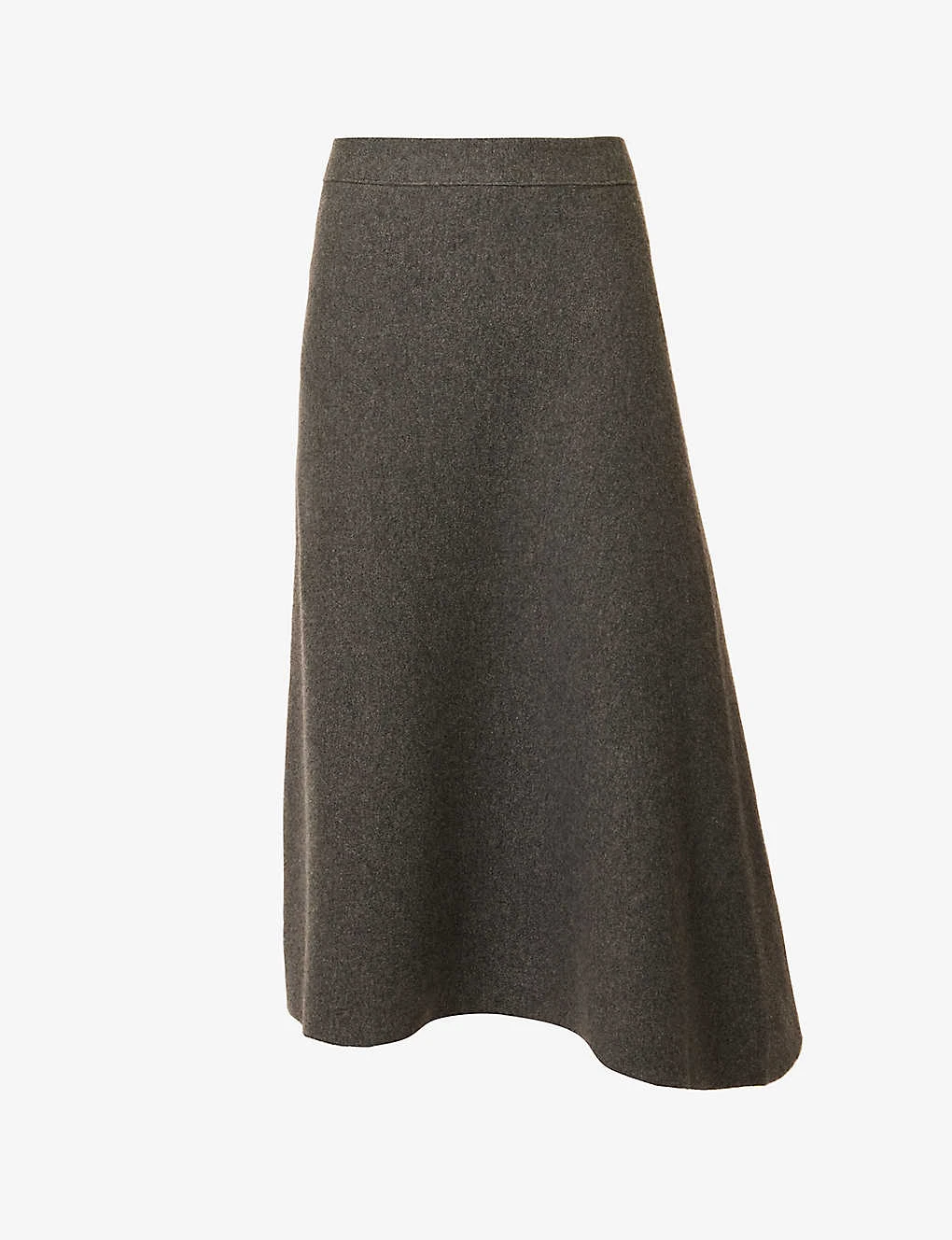 Jil Sander Asymmetric Mid-rise Wool-blend Midi Skirt 1 Jil Sander Asymmetric Mid-rise Wool-blend Midi Skirt