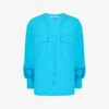 Pin-tucked Long-sleeved Oversized Woven Shirt