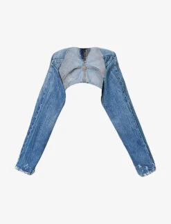 Relaxed-fit Distressed Upcycled Denim Sleeves