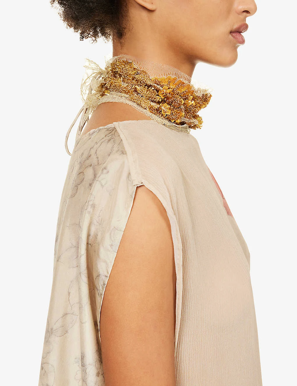 Dries Van Noten Bead-embellished Floral-pattern Silk Top 6 Dries Van Noten Bead-embellished Floral-pattern Silk Top - Image 6