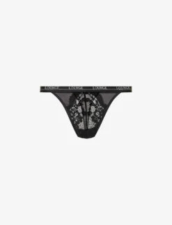Blossom High-rise Stretch-lace Thong