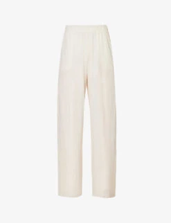 Jeanine Relaxed-fit Cotton And Linen-blend Trousers