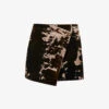 Acne Studios Irinna Cow-print Velour Mini Skirt