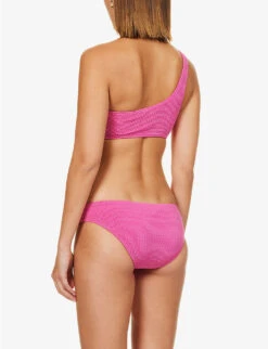 Seafolly Sea Dive One-shoulder Crinkled Bikini Top 6 Seafolly Sea Dive One-shoulder Crinkled Bikini Top -Ted Bakee Fashion Shop R04185701 FUCHSIAROSE ALT02
