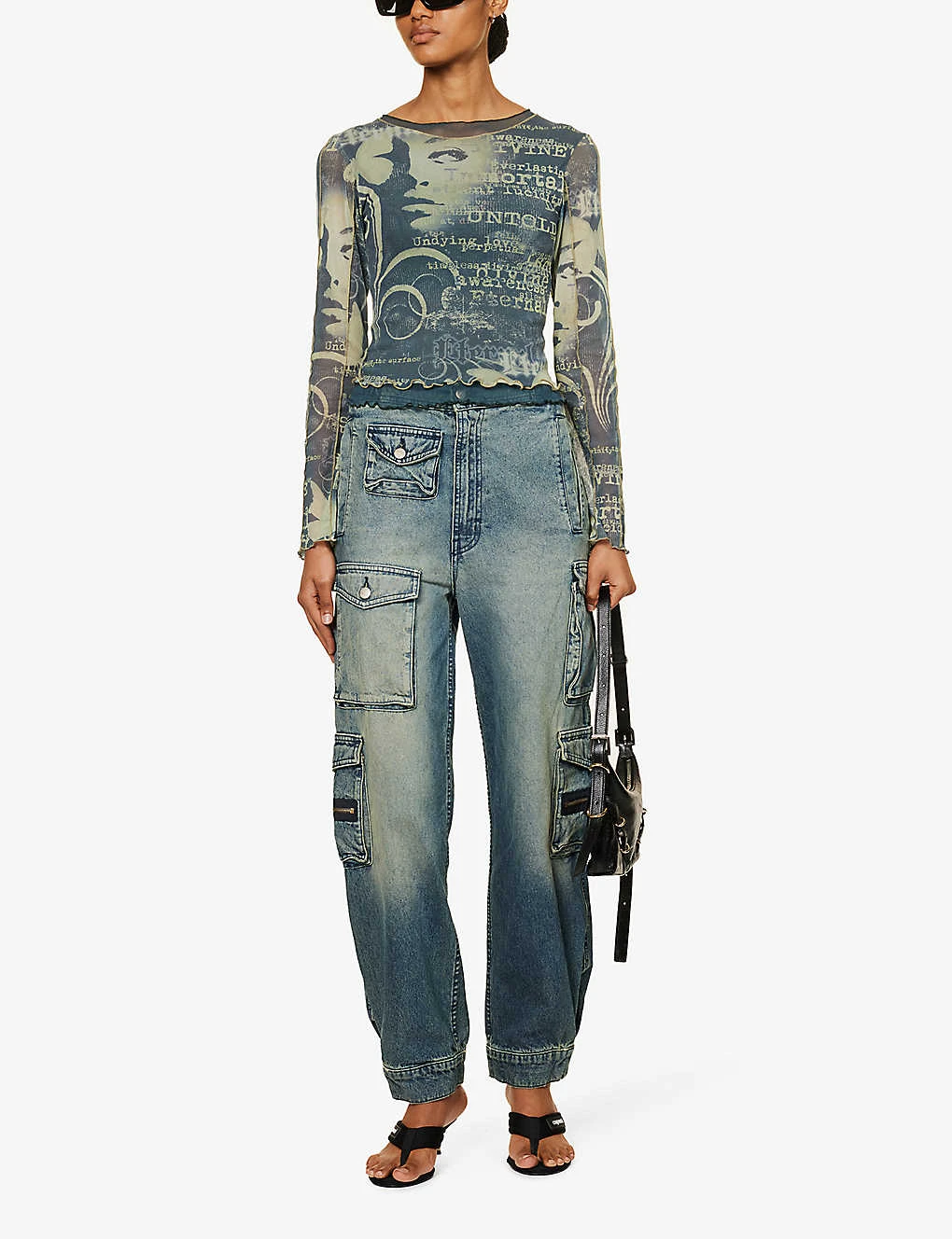 Straight-leg High-rise Stretch-denim Trousers 2 Straight-leg High-rise Stretch-denim Trousers - Image 2