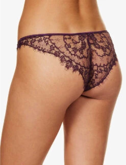 Lunaria Lace-embellished Briefs -Ted Bakee Fashion Shop R04186108 AMETHYST ALT03