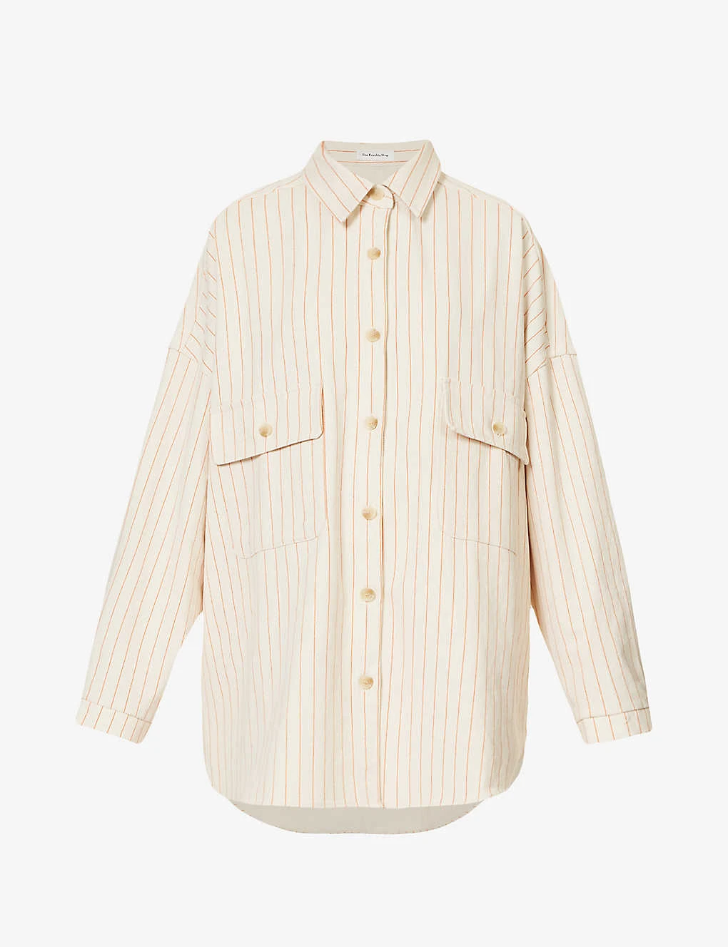Dallas Oversized Striped Cotton-denim Shirt 1 Dallas Oversized Striped Cotton-denim Shirt