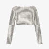 Tilla Striped Boat-neck Cotton-jersey Top
