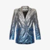 Dua Ombré Sequin-embellished Regular-fit Woven Blazer