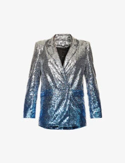 Dua Ombré Sequin-embellished Regular-fit Woven Blazer