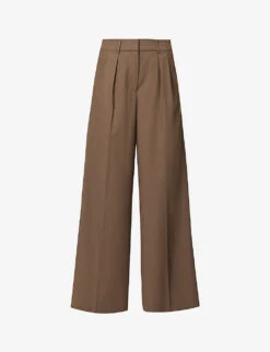 Relaxed-fit Straight-leg Stretch-woven Trousers