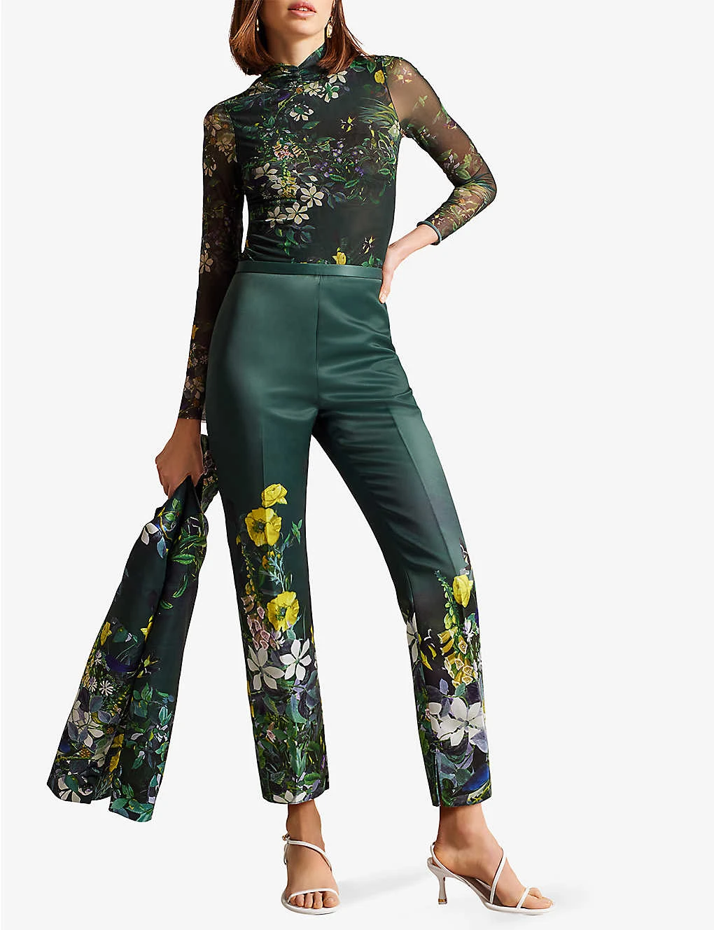 Ted Baker Aikaat Floral-print Tapered-leg Mid-rise Woven Trousers 2 Ted Baker Aikaat Floral-print Tapered-leg Mid-rise Woven Trousers - Image 2
