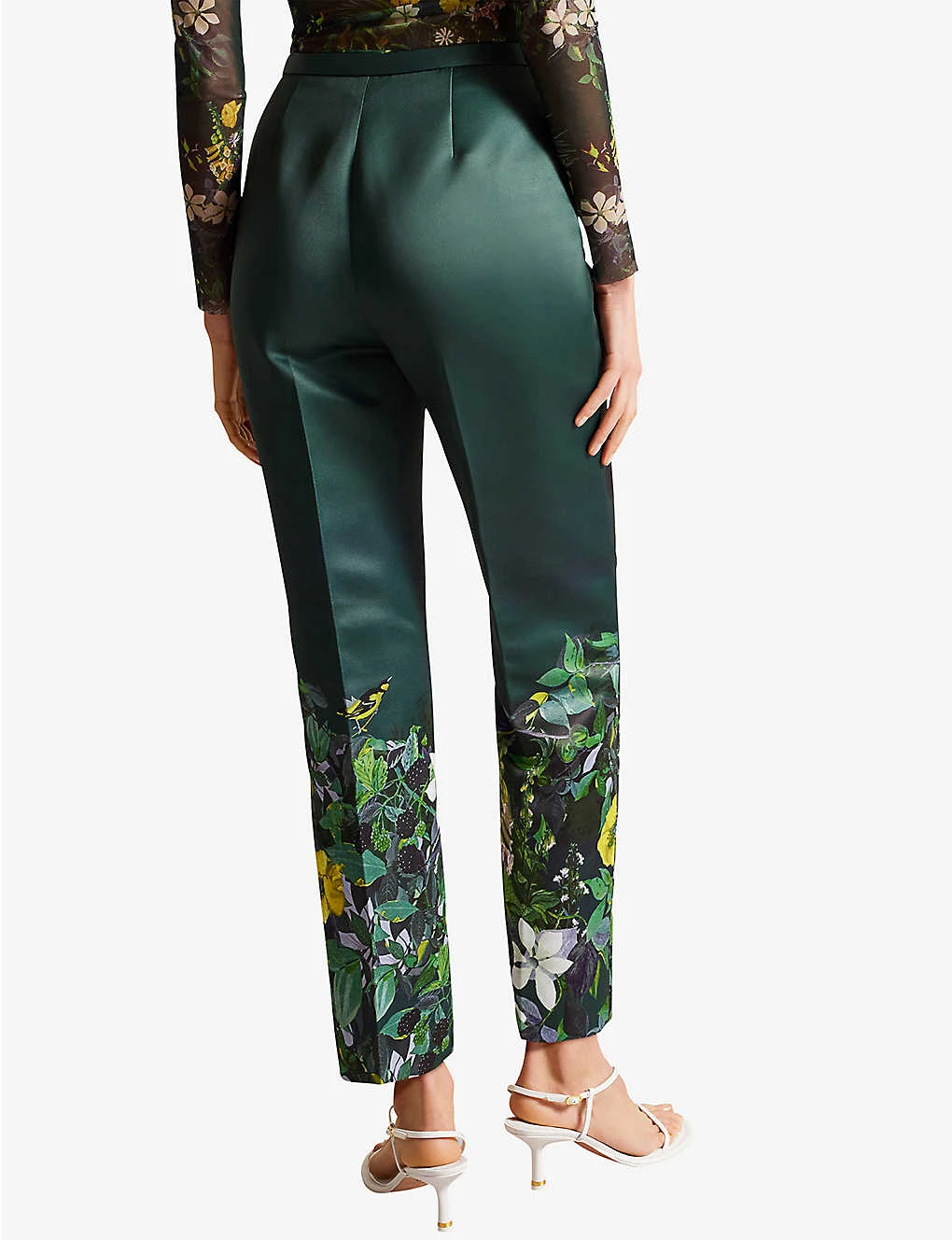 Ted Baker Aikaat Floral-print Tapered-leg Mid-rise Woven Trousers 4 Ted Baker Aikaat Floral-print Tapered-leg Mid-rise Woven Trousers - Image 4