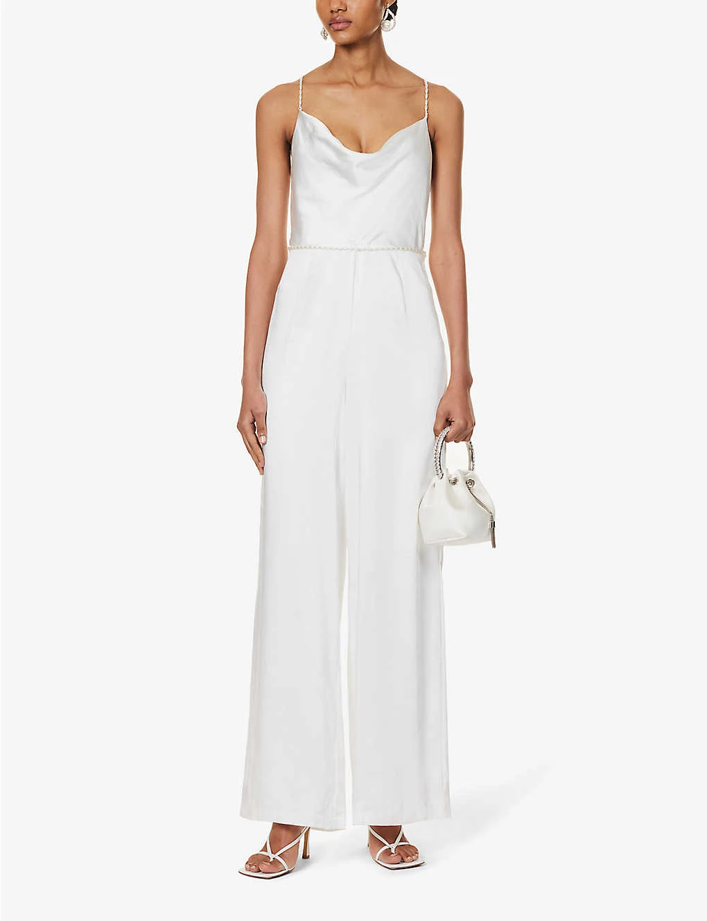 Sleeveless Cowl-neck Woven Jumpsuit 2 Sleeveless Cowl-neck Woven Jumpsuit - Image 2