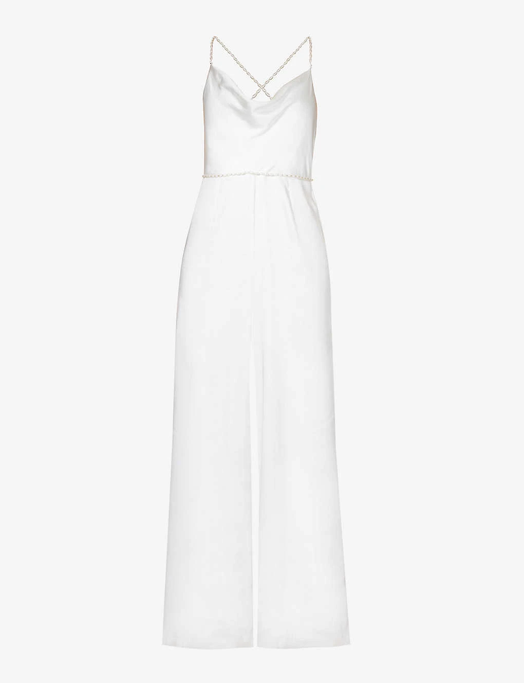 Sleeveless Cowl-neck Woven Jumpsuit 1 Sleeveless Cowl-neck Woven Jumpsuit