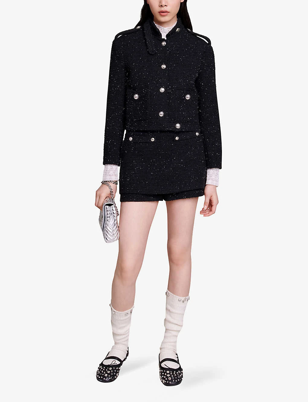 Maje Vateau Metallic-tweed Blazer 2 Maje Vateau Metallic-tweed Blazer - Image 2