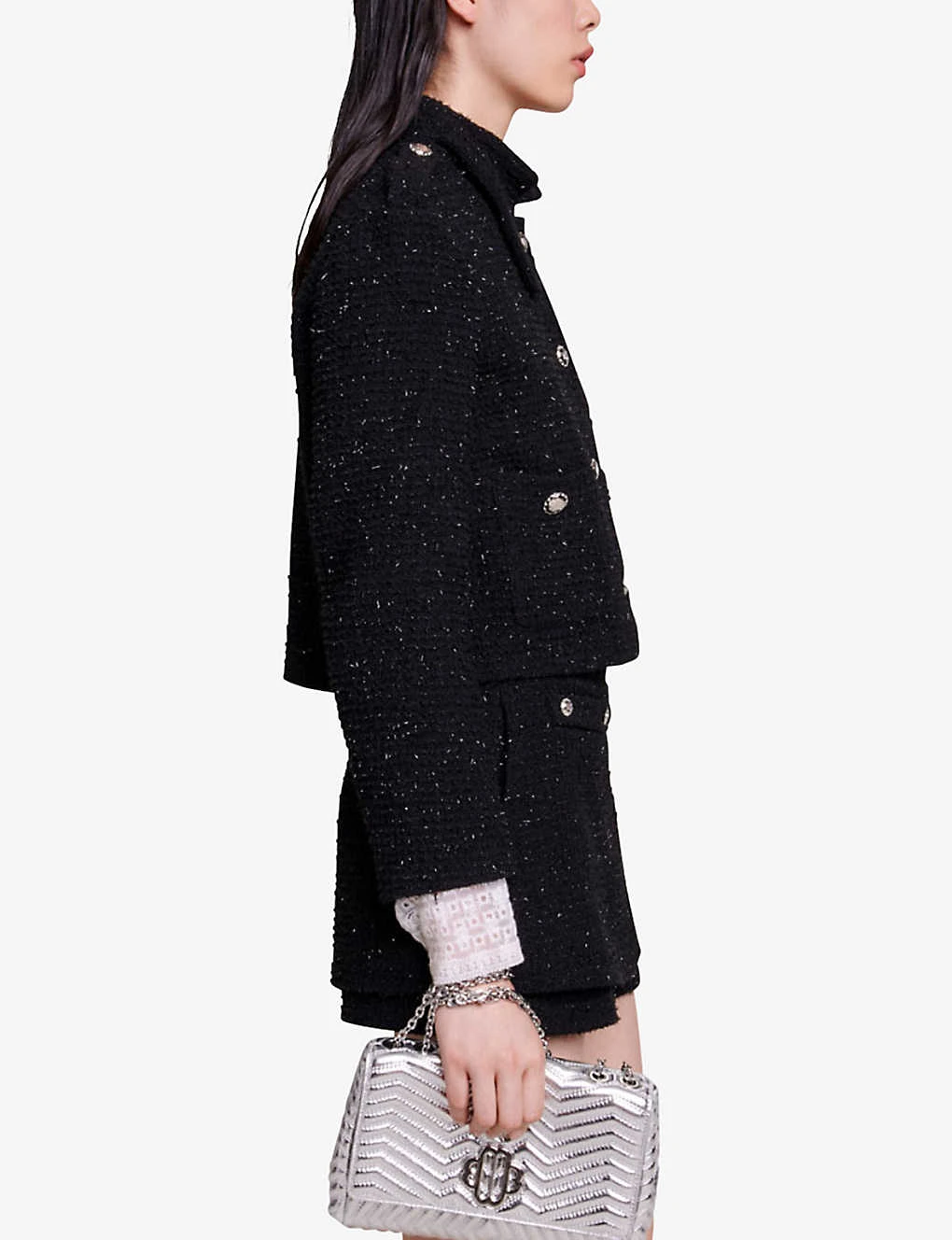 Maje Vateau Metallic-tweed Blazer 3 Maje Vateau Metallic-tweed Blazer - Image 3