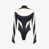 Mugler High-neck Sheer-panels Stretch-woven Body