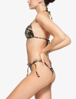 Triangle Recycled Stretch-nylon Bikini Top -Ted Bakee Fashion Shop R04193699 LOGOCAMO ALT02
