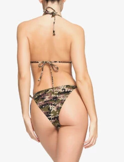 Triangle Recycled Stretch-nylon Bikini Top -Ted Bakee Fashion Shop R04193699 LOGOCAMO ALT03