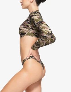 T-shirt Recycled Stretch-nylon Bikini Top -Ted Bakee Fashion Shop R04193701 LOGOCAMO ALT02
