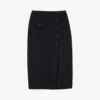 Sandro Tzara Front-split Button-embellished Tweed Midi Skirt