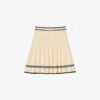 Sandro Fable Contrast-band Pleated Stretch-knit Mini Skirt