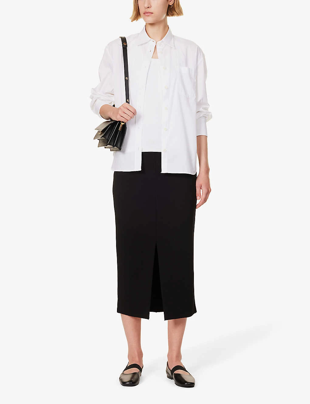 ME AND EM Split-hem Slim-fit Stretch-woven Maxi Skirt 2 ME AND EM Split-hem Slim-fit Stretch-woven Maxi Skirt - Image 2