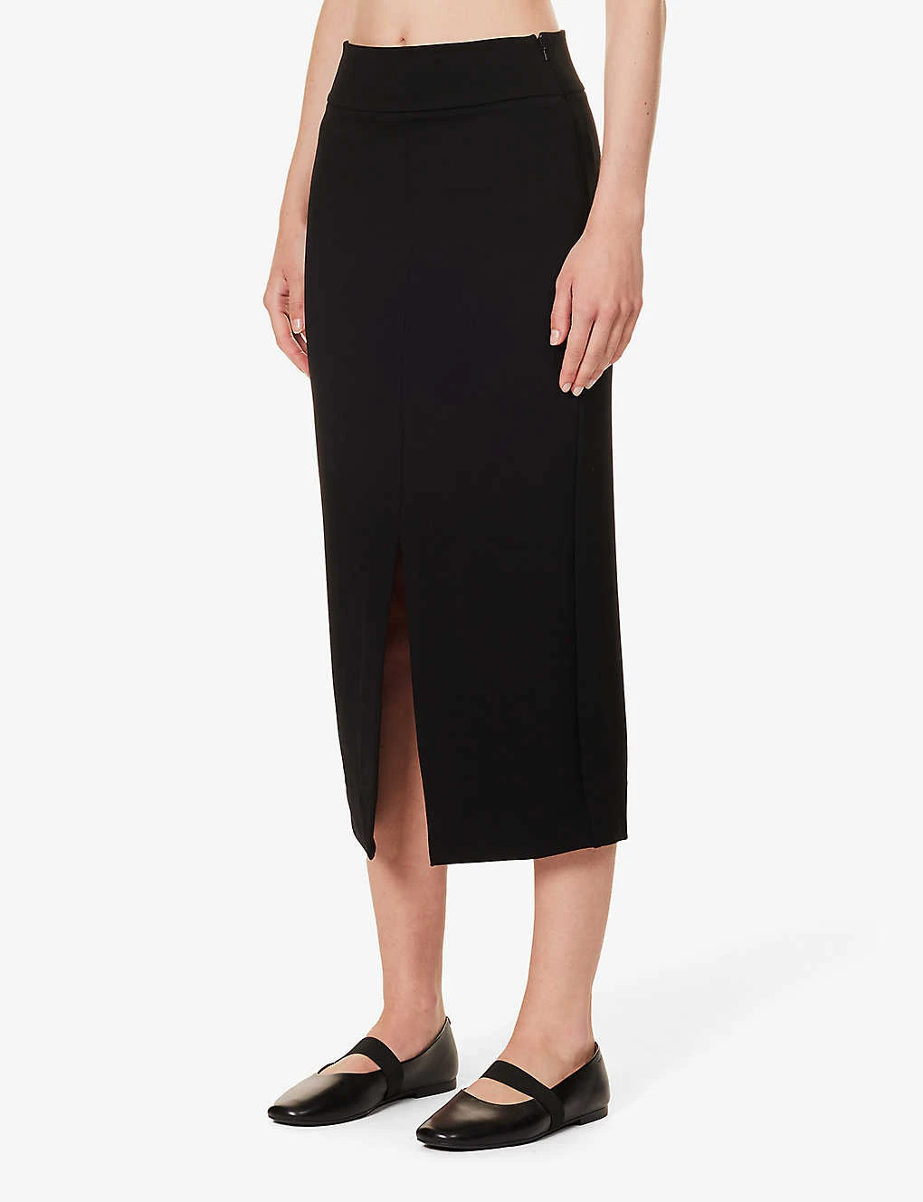 ME AND EM Split-hem Slim-fit Stretch-woven Maxi Skirt 3 ME AND EM Split-hem Slim-fit Stretch-woven Maxi Skirt - Image 3
