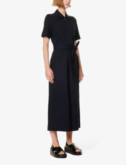 ME AND EM Regular-fit Wide-leg Stretch-woven Jumpsuit -Ted Bakee Fashion Shop R04194851 NAVY ALT02