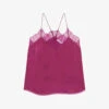IRO Berwyn Lace-trim Silk Camisole Top