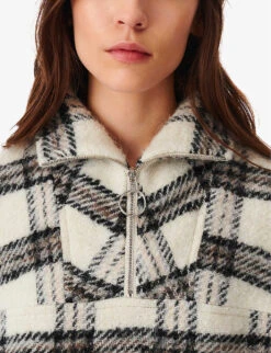 IRO Bika Checked Wool-blend Jacket -Ted Bakee Fashion Shop R04196565 ECR35 ALT04